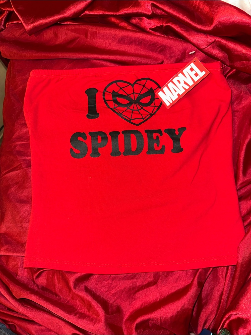 Marvel "I ♥ Spidey" Red Tube Top